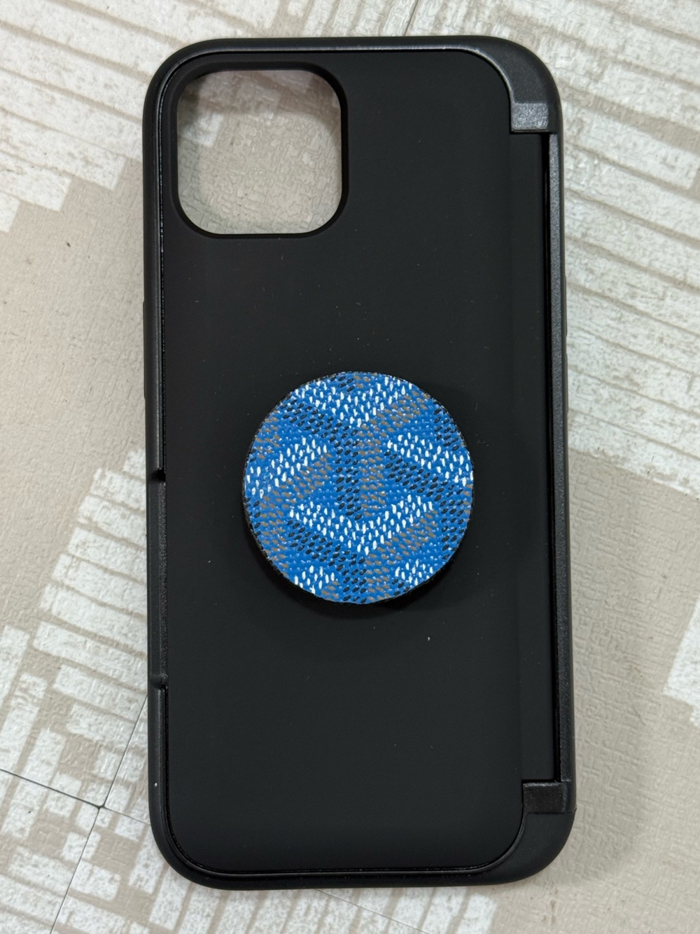 iPhone 15 flip card phone case with Goyard material PopSocket brand new just in!